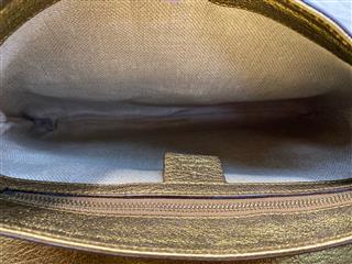 Gucci Studded Leather Shoulder Bag Olive Gold Hardware